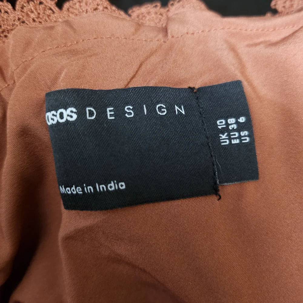 ASOS Ruffled Mini Dress in Terracotta - Picture 5 of 5
